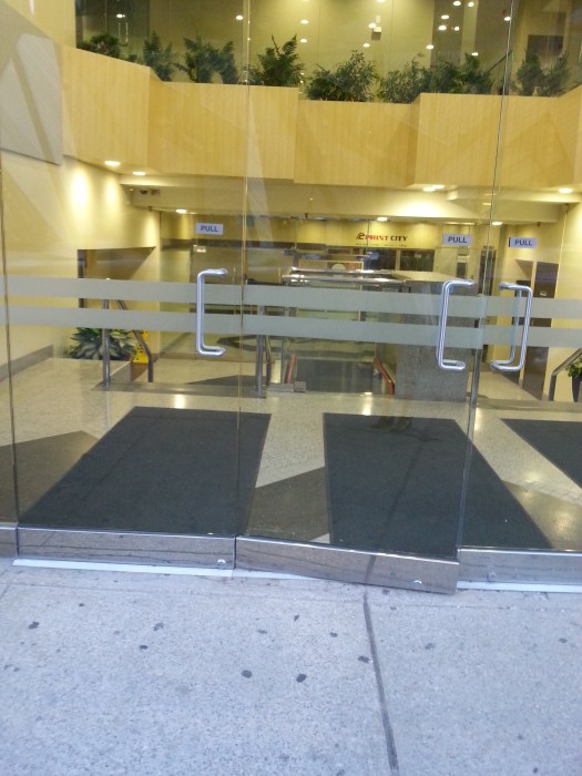 no automatic doors anywhere